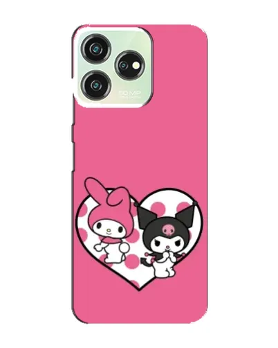 Чехол для ZTE Blade V50 с картинкой «Kuromi и My Melody»