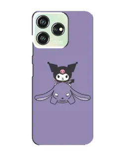 Чехол для ZTE Blade V50 с картинкой «Kuromi на лиловом фоне»