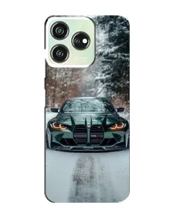 Чохол для ZTE Blade V50 з картинкою «BMW у зимовому лісі»