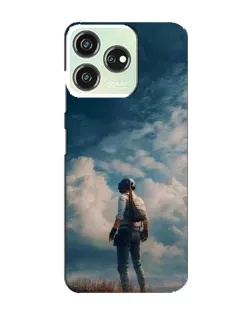 Чохол для ZTE Blade V50 з картинкою «Герой PUBG на скелі»
