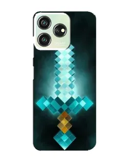 Чехол для ZTE Blade V50 с картинкой «Алмазный меч неон»