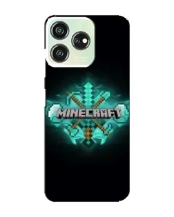 Чехол для ZTE Blade V50 с картинкой «Minecraft Diamond лого»