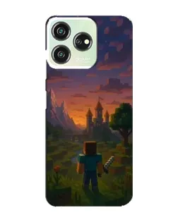 Чехол для ZTE Blade V50 с картинкой «Стив у башни»