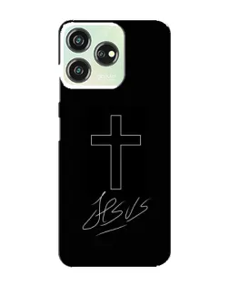 Чехол для ZTE Blade V50 с картинкой «Графический крест Jesus»