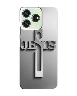 Чехол для ZTE Blade V50 с картинкой «Металлический крест Jesus»
