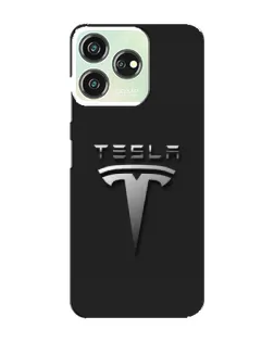 Чохол для ZTE Blade V50 з картинкою «Сталевий логотип Tesla»