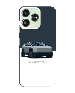Чохол для ZTE Blade V50 з картинкою «Сріблястий Cybertruck Tesla»