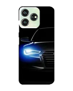 Чохол для ZTE Blade V50 з картинкою «Неоновий погляд Audi»