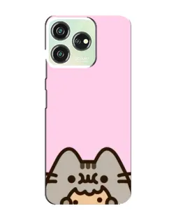 Чехол для ZTE Blade V50 с картинкой «Pusheen и печенье»