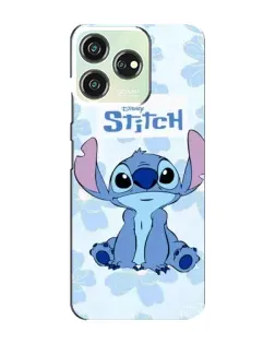 Чехол для ZTE Blade V50 с картинкой «Stitch среди цветов»