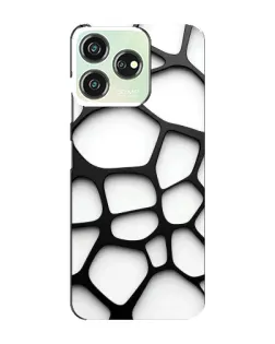 Чехол для ZTE Blade V50 с картинкой «Белая объемная сетка»
