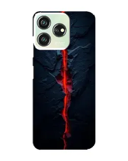 Чехол для ZTE Blade V50 с картинкой «Kрасная лавовая трещина»