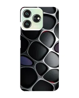 Чехол для ZTE Blade V50 с картинкой «Объемная темная решетка»