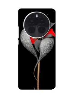 Чохол для ZTE Blade V70 Max з картинкою «Срібна фантазійна квітка»