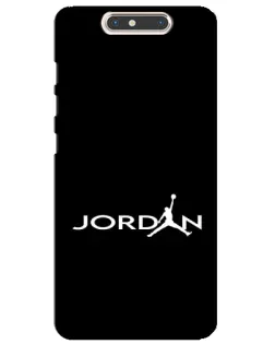 Чехол для ZTE Blade V8 с картинкой «Jordan White Logo»
