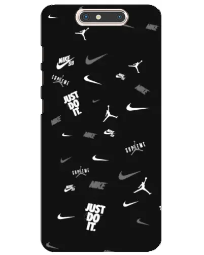 Чехол для ZTE Blade V8 с картинкой «Nike Black Pattern»
