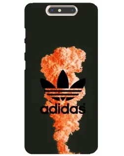 Чехол для ZTE Blade V8 с картинкой «Оранжевый дым Adidas»