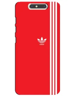 Чехол для ZTE Blade V8 с картинкой «Красный минимализм Adidas»