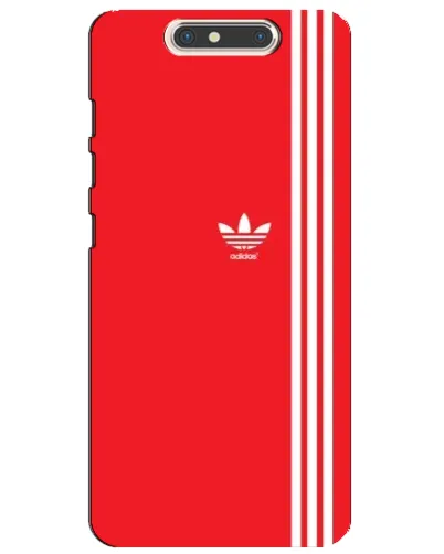 Чехол для ZTE Blade V8 с картинкой «Красный минимализм Adidas»