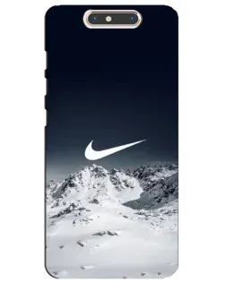 Чехол для ZTE Blade V8 с картинкой «Nike — зимние горы»