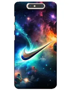 Чехол для ZTE Blade V8 с картинкой «Космический Nike Swoosh»