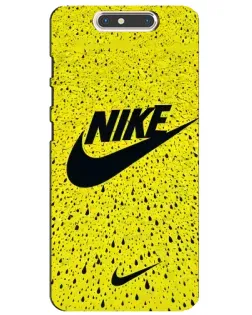 Чехол для ZTE Blade V8 с картинкой «Желтый текстурный Nike»