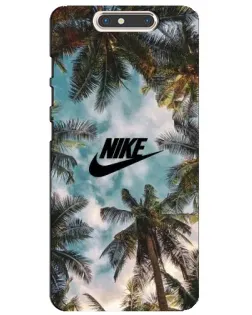 Чехол для ZTE Blade V8 с картинкой «Тропический принт Nike»