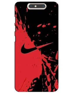 Чехол для ZTE Blade V8 с картинкой «Красные брызги Nike»