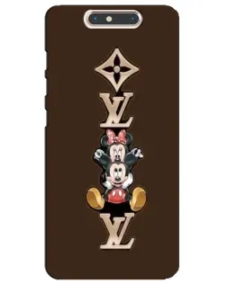 Чехол для ZTE Blade V8 с картинкой «LV и Микки Маус»