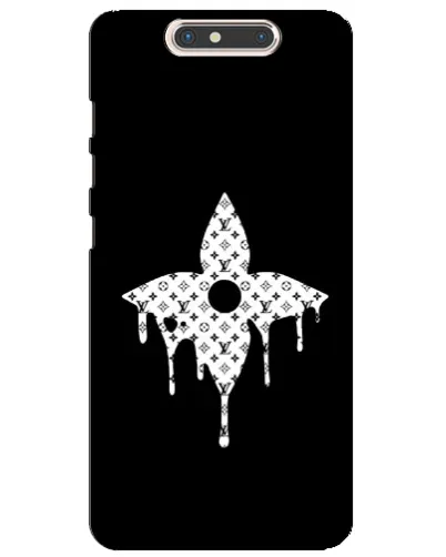 Чехол для ZTE Blade V8 с картинкой «Цветочная монограмма»