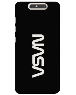 Чехол для ZTE Blade V8 с картинкой «NASA — вертикальный логотип»