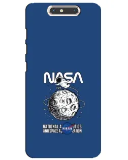 Чехол для ZTE Blade V8 с картинкой «NASA — лунная миссия»