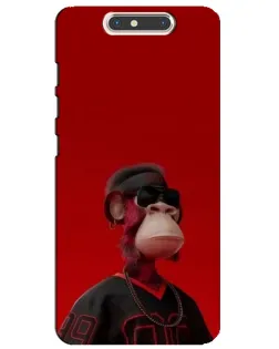 Чехол для ZTE Blade V8 с картинкой «Bored Ape в красном» Чехол для ZTE Blade V8 с картинкой «Bored Ape в красном»