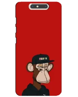 Чехол для ZTE Blade V8 с картинкой «Bored Ape — красный фон» Чехол для ZTE Blade V8 с картинкой «Bored Ape — красный фон»