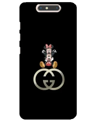 Чехол для ZTE Blade V8 с картинкой «Минни Маус на лого»