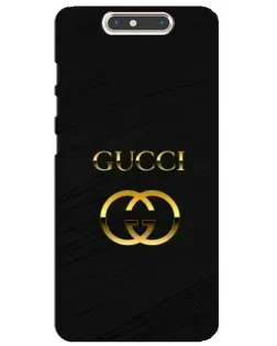 Чехол для ZTE Blade V8 с картинкой «Золотой логотип Gucci»