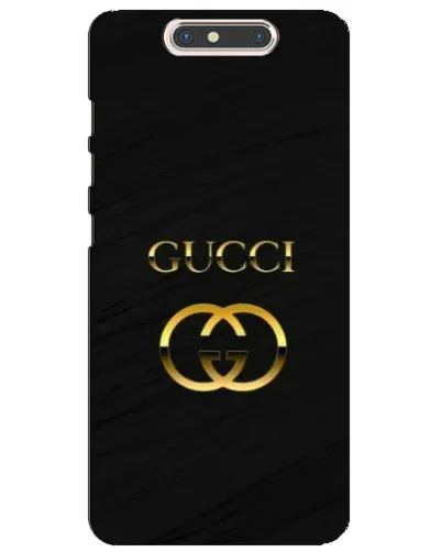 Чехол для ZTE Blade V8 с картинкой «Золотой логотип Gucci»