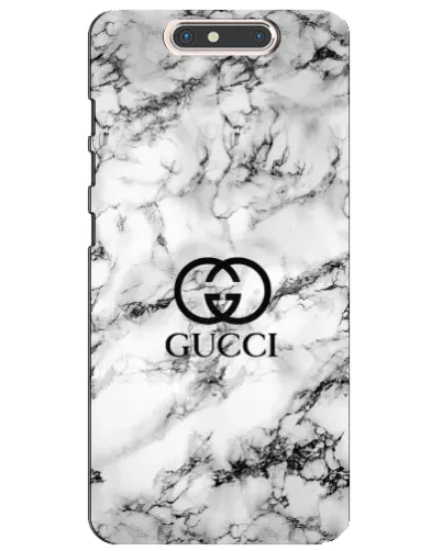 Чехол для ZTE Blade V8 с картинкой «Gucci — мраморный шик»