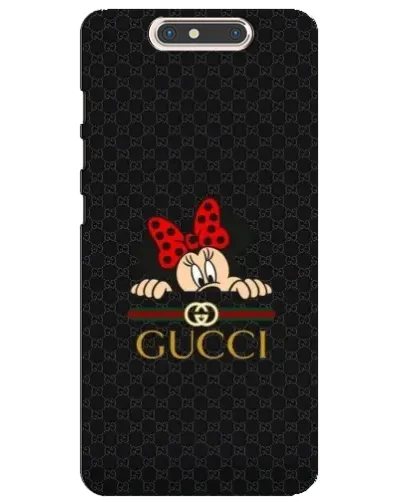 Чехол для ZTE Blade V8 с картинкой «Минни Маус Gucci — черный»