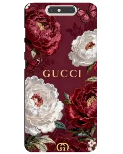 Чехол для ZTE Blade V8 с картинкой «Gucci — бордовые розы» Чехол для ZTE Blade V8 с картинкой «Gucci — бордовые розы»