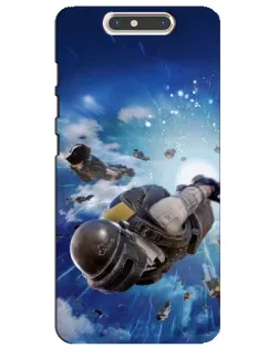 Чохол для ZTE Blade V8 з картинкою «Десант PUBG — стрибок»