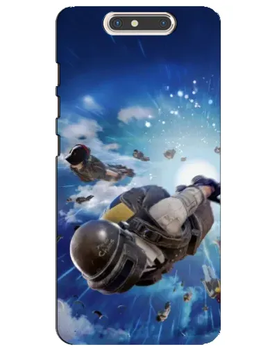 Чохол для ZTE Blade V8 з картинкою «Десант PUBG — стрибок»