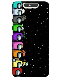 Чохол для ZTE Blade V8 з картинкою «Команда Among Us»