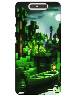 Чохол для ZTE Blade V8 з картинкою «Minecraft лісовий пейзаж»