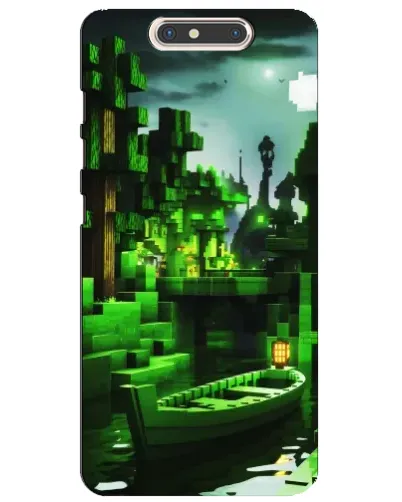 Чохол для ZTE Blade V8 з картинкою «Minecraft лісовий пейзаж»