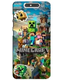 Чохол для ZTE Blade V8 з картинкою «Замок Minecraft»