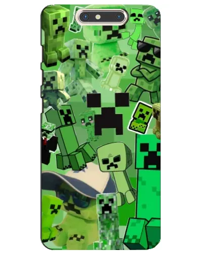 Чохол для ZTE Blade V8 з картинкою «Кріпери Minecraft»