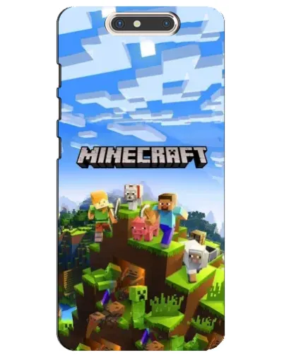 Чохол для ZTE Blade V8 з картинкою «Minecraft класичний світ»