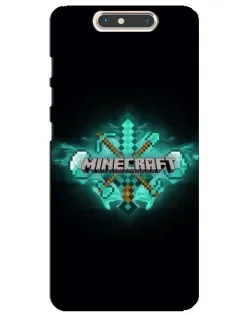 Чохол для ZTE Blade V8 з картинкою «Minecraft Diamond лого»