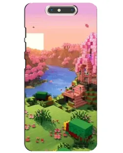 Чохол для ZTE Blade V8 з картинкою «Рожеве дерево Minecraft»